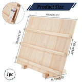 Synthetic Wooden Earring Display Stands, Rectangle, BurlyWood, Finish Product: 40x14.1x30cm