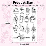 Custom PVC Plastic Clear Stamps, for DIY Scrapbooking, Photo Album Decorative, Cards Making, Stamp Sheets, Film Frame, Other Plants, 160x110x3mm