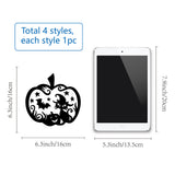 PVC Window Sticker, Flat Round Shape, for Window or Stairway  Home Decoration, Halloween Themed Pattern, 180x180x0.3mm