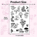 Custom PVC Plastic Clear Stamps, for DIY Scrapbooking, Photo Album Decorative, Cards Making, Stamp Sheets, Film Frame, Mushroom Pattern, 160x110x3mm