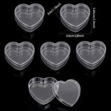 Heart Acrylic Storage Gift Boxes, Gift Packaging Case for Wedding Party Supplies, Clear, 5.85x6.6x3cm