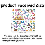 PVC Wall Stickers, Wall Decoration, Butterfly, 750x390mm, 2 sheets/set