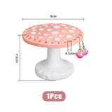 Mushroom 26-Hole Resin Earring Display Stands, Earring Studs Organizer Holder, Pink, 9x7.2cm, Hole: 4.5mm