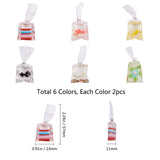 Goldfish Water Bag Resin Pendants, with Iron Loop, DIY Jewelry Earrings Making, Mixed Color, 47~57x21~23x11mm, Hole: 3mm, 12pcs/box