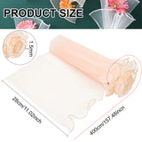Wrinkled Wavy Gauze Yarn Flower Bouquets Wrapping Packaging, Suitable for Valentine's Day Gift Giving Decoration, PeachPuff, 28x0.15cm