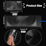 10Pcs PVC Plasic Portable Credit Card Size Magnifying Lenses, with 2Pcs PVC 3X Page Magnifier Rulers, Clear, 85~190x55~65mm