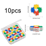 Food Grade Eco-Friendly Silicone Beads, Chewing Beads For Teethers, DIY Nursing Necklaces Making, Puzzle, Colorful, 24.5x25x8mm, Hole: 2.5mm, 10pcs/box