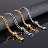 304 Stainless Steel Slider Bracelet/Bolo Bracelets Making, with Box Chains, Golden & Stainless Steel Color, 10-5/8 inch(27cm), 2colors, 5pcs/color, 10pcs/box