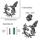 Iron Wall Signs, Metal Art Wall Decoration, for Living Room, Home, Office, Garden, Kitchen, Hotel, Balcony, Bird Pattern, 300x272x1mm, Hole: 5mm