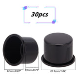 Aluminum Candle Cup, Jar Candle Making Accessories, Black, 2.65x1.9cm, Inner Diameter: 2.2cm