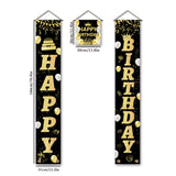 Polyester Hanging Sign for Home Office Front Door Porch Decorations, Rectangle & Square, Word Give Thanks, Black, 180x30cm and 30x30cm, 3pcs/set