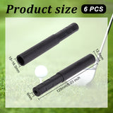 Carbon Fiber Golf Shaft Extension Extender Joint Accessories, Black, 128x15~16.5mm, Hole: 6mm & 12.5mm