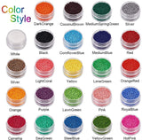 24 Colors Grade A Glass Seed Beads Sets, Round, 12/0, Mixed Color, 2x1.5mm, Hole: 0.3mm, about 16g/box, 24boxes/set