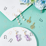 150Pcs 5 Colors Resin Earring Hooks, with Horizontal Loops, Mixed Color, 16.5~17mm, Hole: 1.2mm, 20 Gauge, Pin: 0.8mm, 30Pcs/color