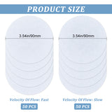 100Pcs 2 Style Circular Quantitative Filter Paper, Laboratory Filter Paper, Funnel Filter Paper, White, 90x0.15mm, 50pcs/style