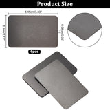 201 Stainless Steel Thermal Transfer Cards, Blank Metal Business Card, Rectangle, Electrophoresis Black, 84.5x55x0.8mm