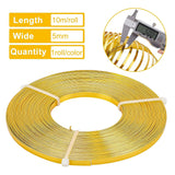 Flat Aluminum Wire, for Bezel, Sculpting, Armature, Jewelry Making, Mixed Color, 5mm, about 32.8 Feet(10m)/roll, 4 rolls