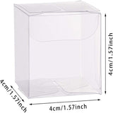 Transparent Plastic PET Box Gift Packaging, Waterproof Folding Cartons, Cube, Clear, 4x4x4cm