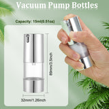 Plastic Portable Refillable Bottles, Travel Spray Bottle, Silver, 8.9x3.2cm, Capacity: 15ml(0.51fl. oz)