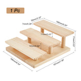 3-Tier Solid Wooden Eyeglasses Display Stands, for Business, Home, PapayaWhip, 166x187x77mm