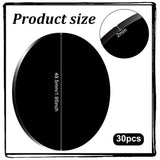 30Pcs Acrylic Flat Round Action Figure Display Bases, Black, 49.5x2mm