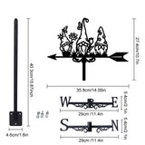 Orangutan Iron Wind Direction Indicator, Weathervane for Outdoor Garden Wind Measuring Tool, Gnome, 274x358mm