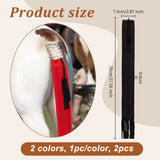 2Pcs 2 Colors Oxford Cloth Waterproof Horse Tail Bags with Fringe, Guard Tail Bag, for Equestrian Horses Accessories, Mixed Color, 70x7.3x0.4cm, 1pc/color