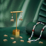 Alloy Pendants, with Crystal Rhinestone, Cadmium Free & Lead Free, Elephant, Light Gold, 14x20x3.5mm, Hole: 1.6mm, 30pcs