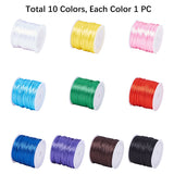 Nylon Thread, for Jewelry Making, Mixed Color, 2mm, 10m/roll, 10colors, 1roll/color, 10rolls/set