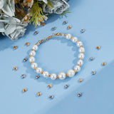 100Pcs 2 Colors 304 Stainless Steel Crimp Beads Covers, Golden & Stainless Steel Color, 4.5mm, Hole: 2mm, 50pcs/color