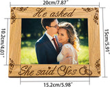 Natural Wood Photo Frames, for Tabletop Display Photo Frame, Rectangle with Word, Black, 150x200mm