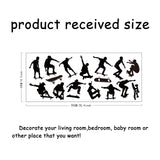 PVC Wall Stickers, for Wall Decoration, Skateboard, Sports Themed Pattern, 390x900mm
