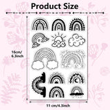 Custom PVC Plastic Clear Stamps, for DIY Scrapbooking, Photo Album Decorative, Cards Making, Stamp Sheets, Film Frame, Rainbow, 160x110x3mm