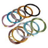Round Aluminum Wire, Mixed Color, 15 Gauge, 1.5mm, about 19.68 Feet(6m)/roll, 10 rolls/box.