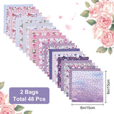 2 Sets 2 Styles Scrapbook Paper Pad, for DIY Album Scrapbook, Greeting Card, Background Paper, Floral Pattern, 152~153x152~153x0.1mm, 1 set/style