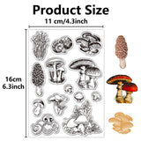 Custom PVC Plastic Clear Stamps, for DIY Scrapbooking, Photo Album Decorative, Cards Making, Stamp Sheets, Film Frame, Mushroom, 160x110x3mm