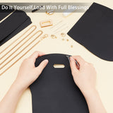 DIY Purse Making Kits, including Imitation Leather Covers and Alloy Findings, Black, 19.1x14.7x0.2cm, Hole: 1.5mm
