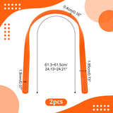 PU Leather Sew on Bag Handles, for Purse Making, Coral, 61.3~61.5x1.85x0.4cm, Hole: 1.8mm