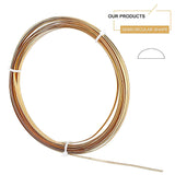 Half Round Brass Wire for Jewelry Making, Raw(Unplated), 4x1mm