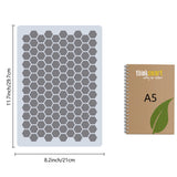 PET Plastic Hollow Out Drawing Painting Stencils Templates, Rectangle, Hexagon, 297x210mm