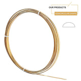 Half Round Brass Wire for Jewelry Making, Raw(Unplated), 5x1mm