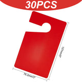 PP Plastic Hanging Door Handle Hanger Tags, Blank Memo Board, for Home, Hotel, Store, Red, 127x76.2mm