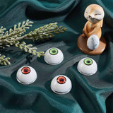 2Pairs 2 Colors Plastic Craft Eyes, Hollow Eyeballs, Doll Making Accessories, Half Round, Mixed Color, 32x18mm, Inner Diameter: 26mm, 1pair/color