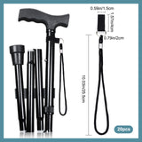 Polypropylene Fiber Walking Stick Wrist Straps, Wrist Loop for Walking Crutch, Cane Ropes for Elderly, with Iron Finding, Black, 255mm, 20pcs/bag