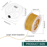 2Pcs 2 Colors Nylon Thread, with Plastic Bobbin, for DIY Jewelry Beaded Bracelet Making, Mixed Color, 0.8mm, 1pc/color