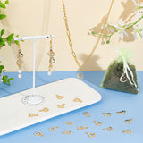 60Pcs 304 Stainless Steel Open Heart Pendants, Hollow, Golden, 10.5x14x1mm, Hole: 1.6mm