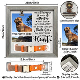 MDF Pet Photo Frames, for Tabletop Display Photo Frame, Square with Word, Black, Paw Print, 230x230mm