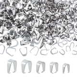 250Pcs 5 Style 304 Stainless Steel Snap on Bails, for Pendant Making, Stainless Steel Color, 6.5~13x6~12.5x3~7mm, 50pcs/style