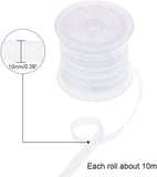 Transparent Elastic Shoulder Strap, for Sewing Bra Straps Making, Clear, 10x0.2mm/6x0.12mm, 2rolls/set
