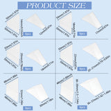 36pcs 6 Styles PP Triangle Corner Protector, Guards Cover Cushion, for Ceramic, Glass, Metal Sheet Transportation Protection, WhiteSmoke, 48~50x48~50x14~39mm, 6pcs/style